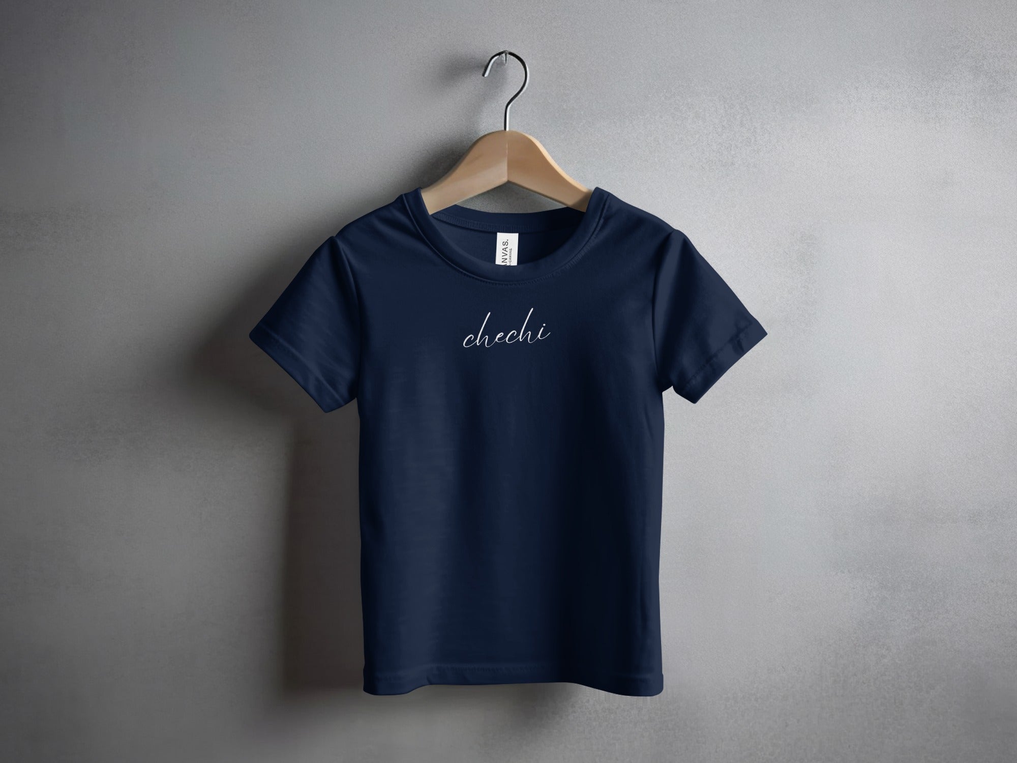 Stylish Navy Blue Tee with Chic Embroidered Design