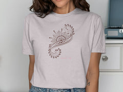 Intricate Floral Paisley Graphic T-Shirt Design