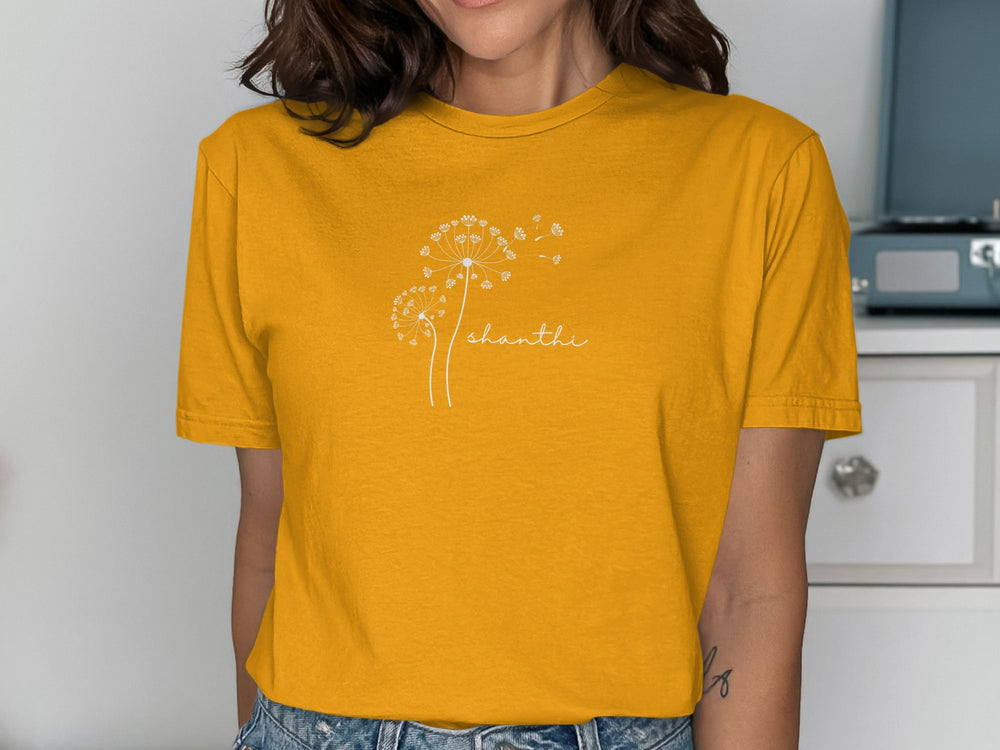Dandelion Graphic T-Shirt with Shanthi Text Featured