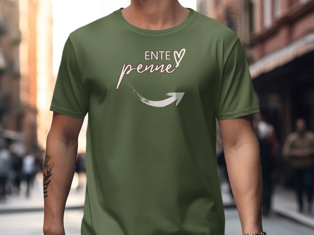 ENTE penne heart and arrow graphic shirt