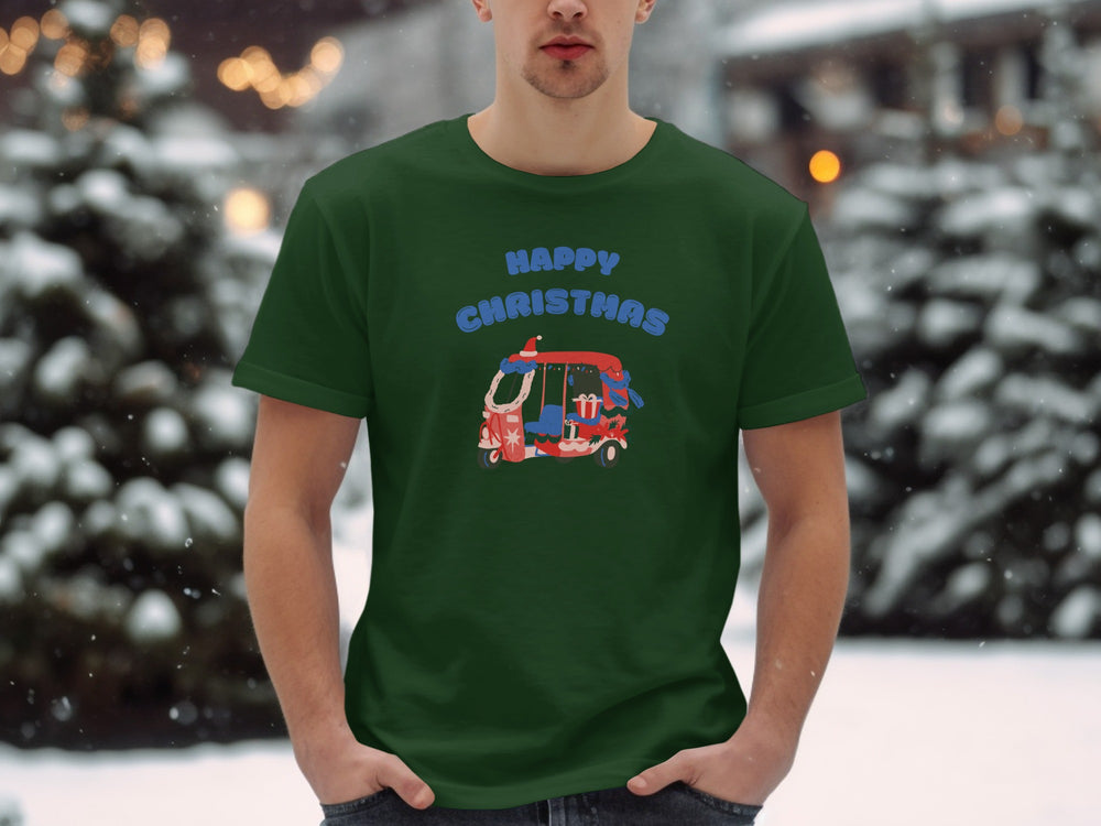 Happy Christmas Green Van Holiday T-shirt