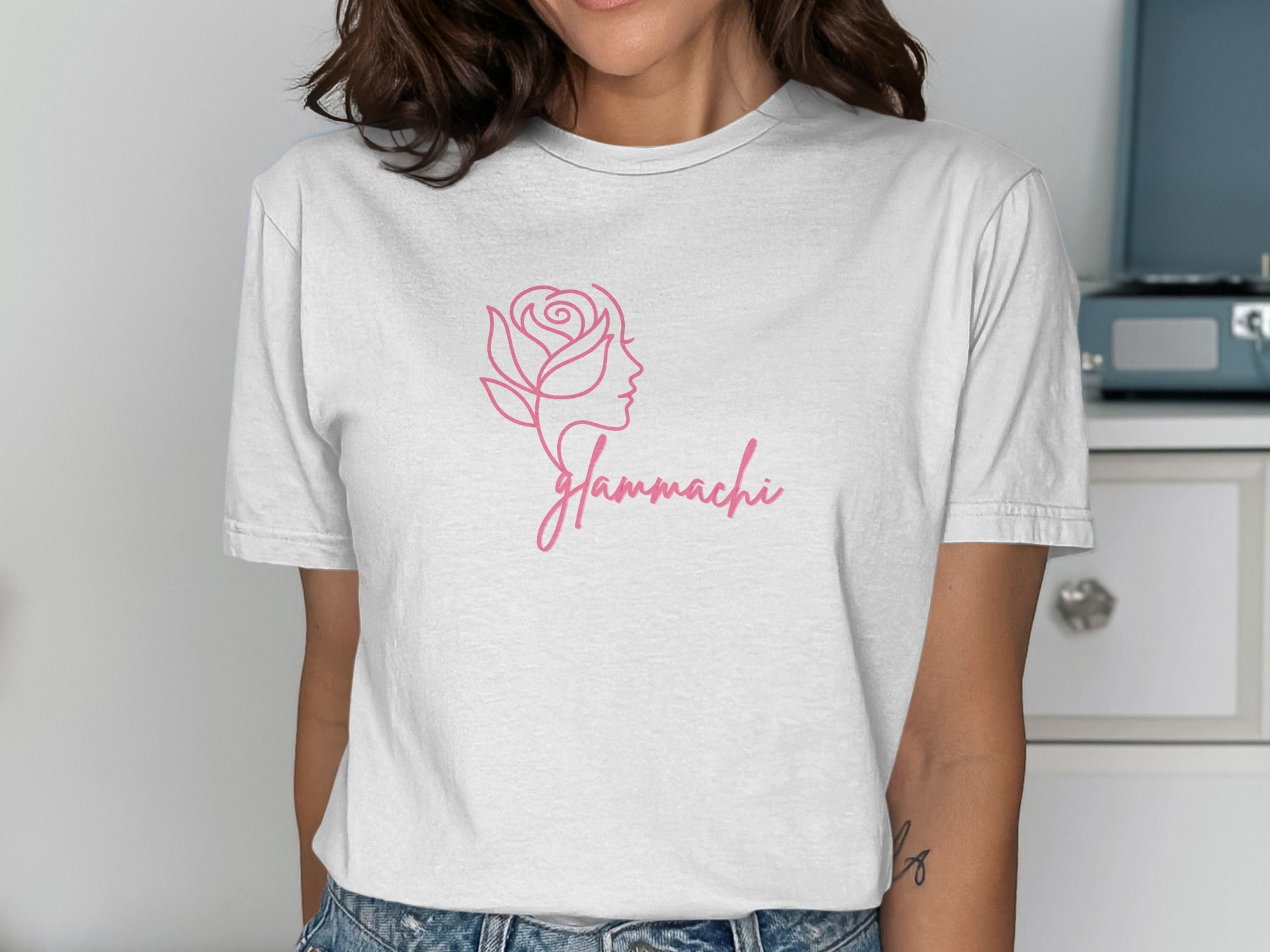 Glamachi Graphic Rose Print Women's T-shirt