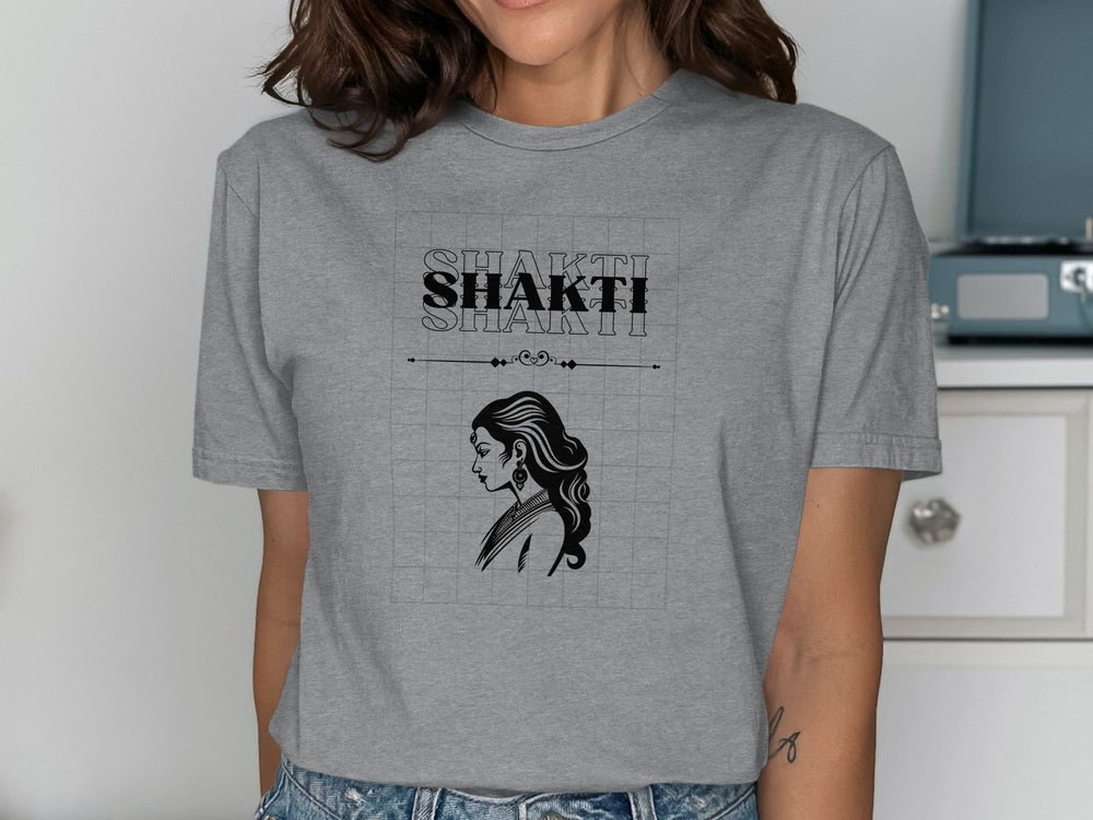 Graphic Tee with Shakti Artwork for Casual Wear