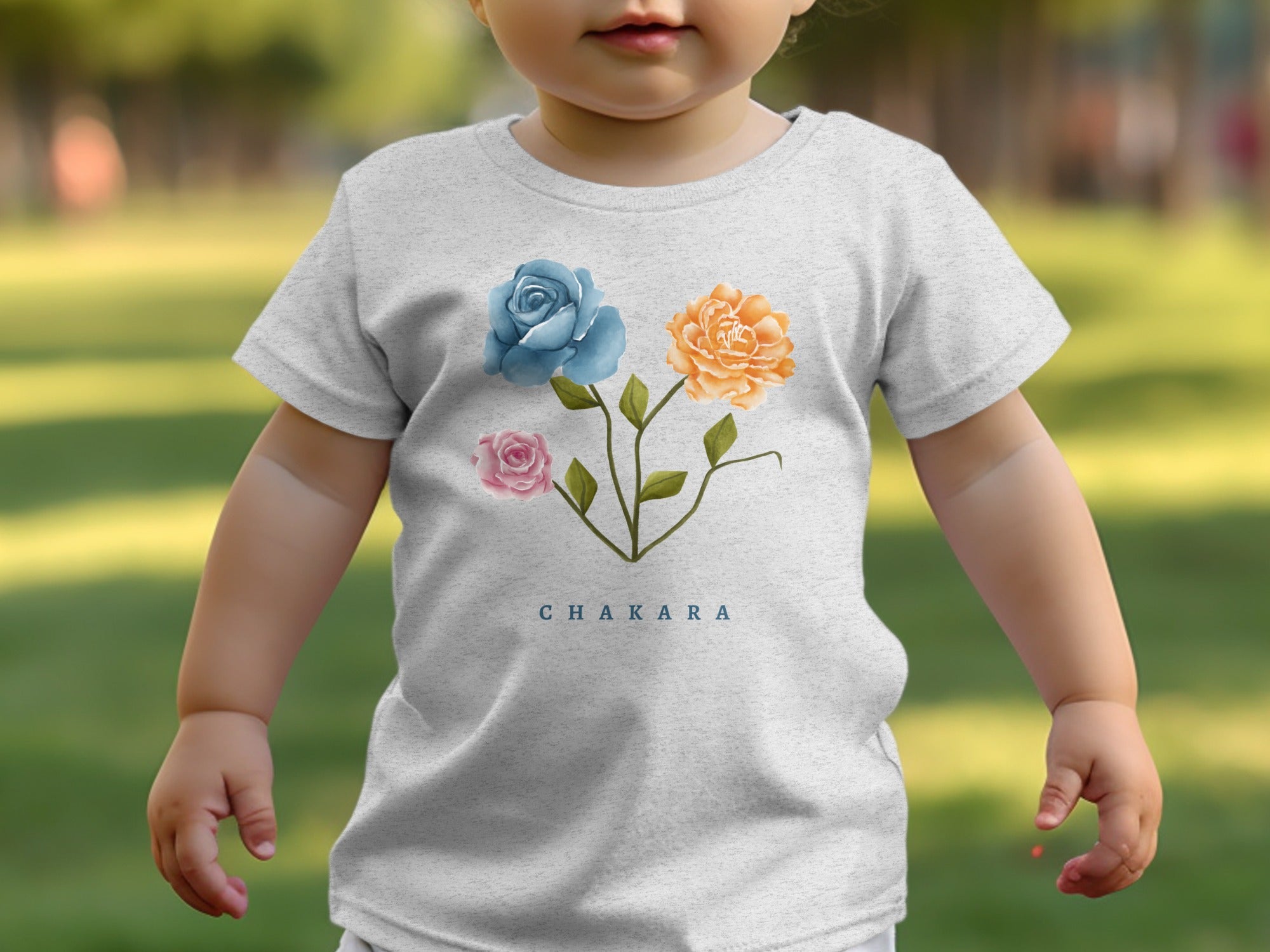 Adorable Floral Design Chakara Toddler T-shirt