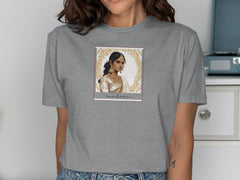 Artistic Portrait of Woman Casual Fashion Tee