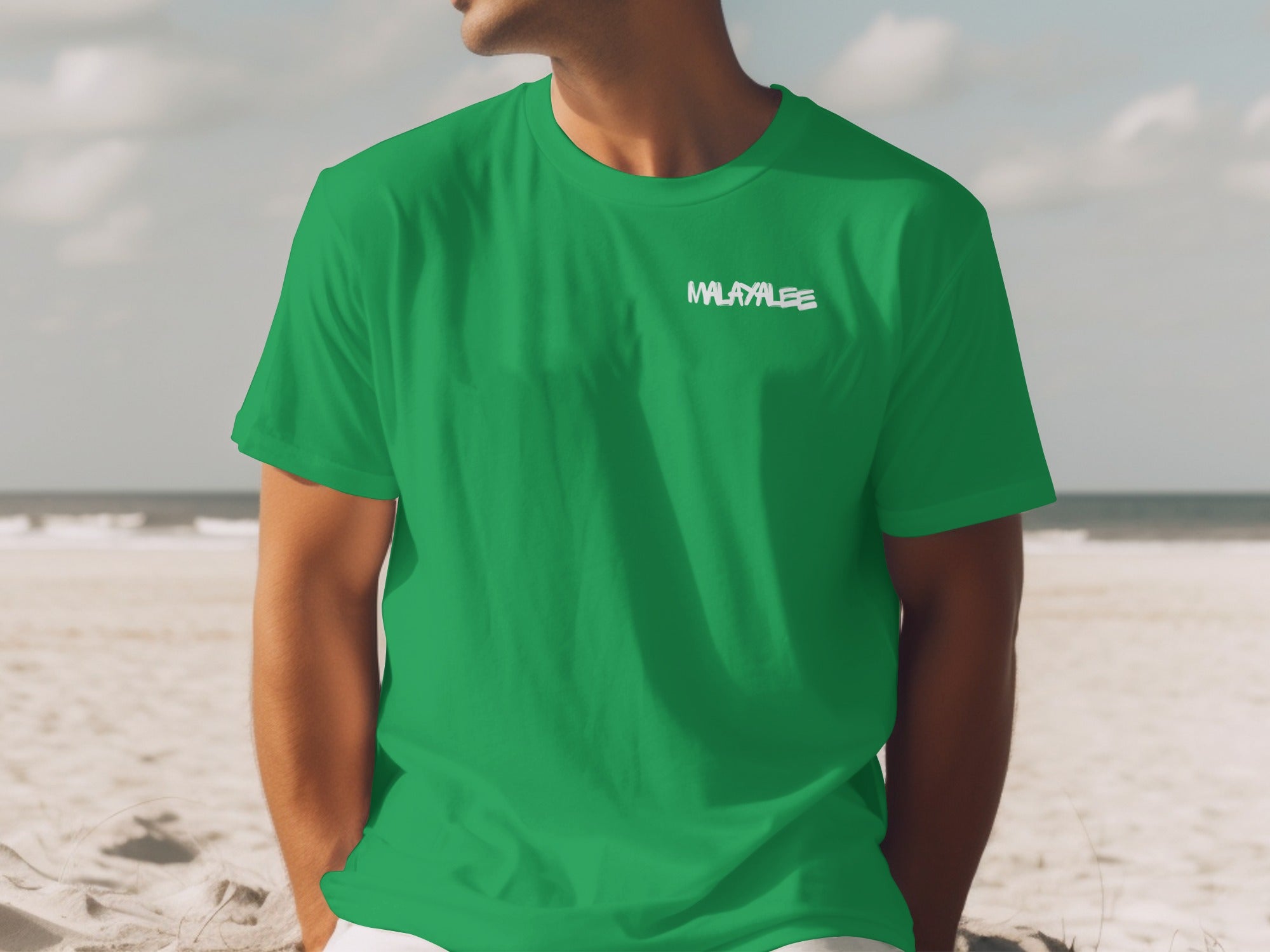 Relaxed Fit Green Beach Day T-Shirt