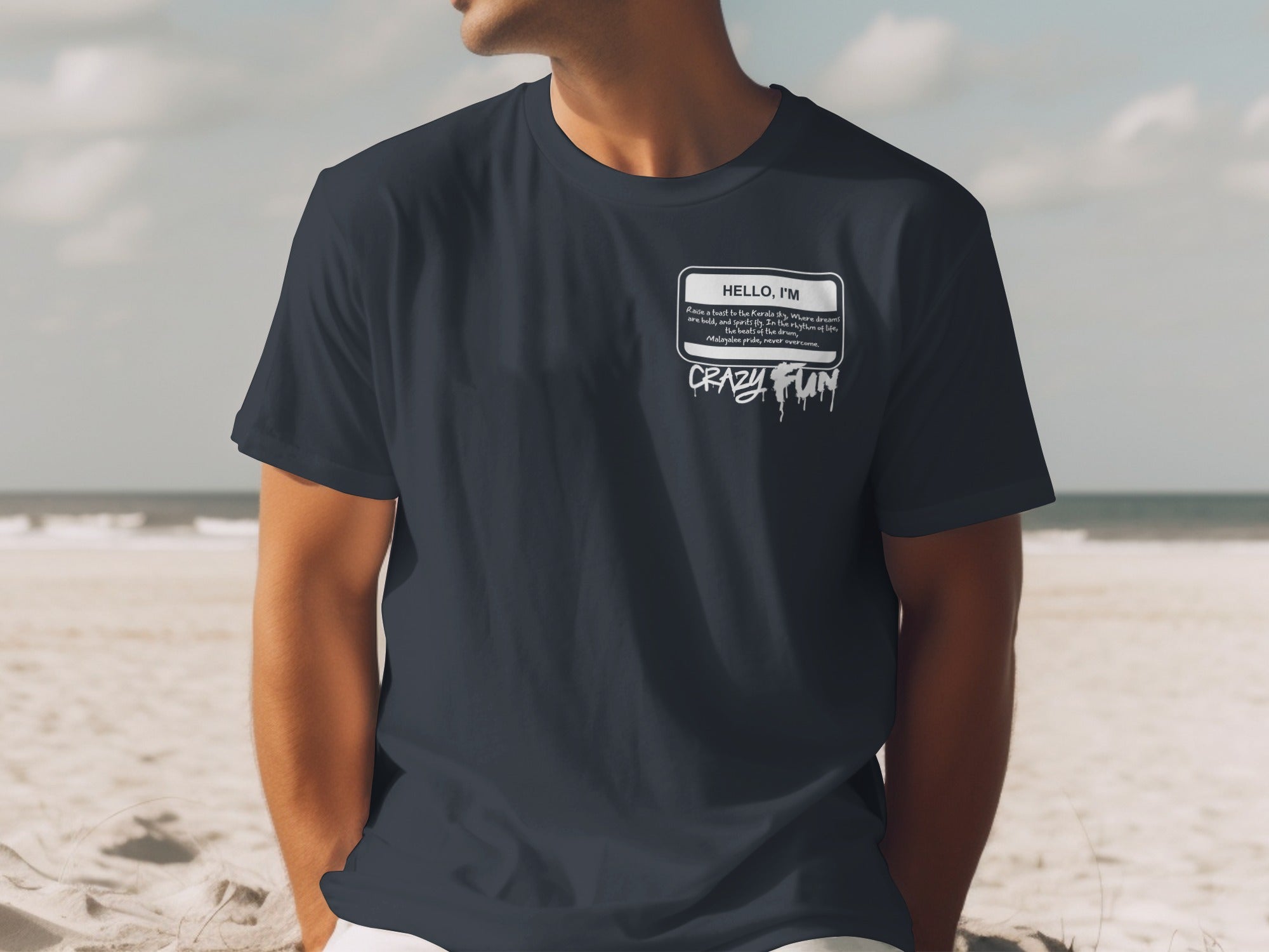 Hello I'm Crazy Fun Graphic Tee Product