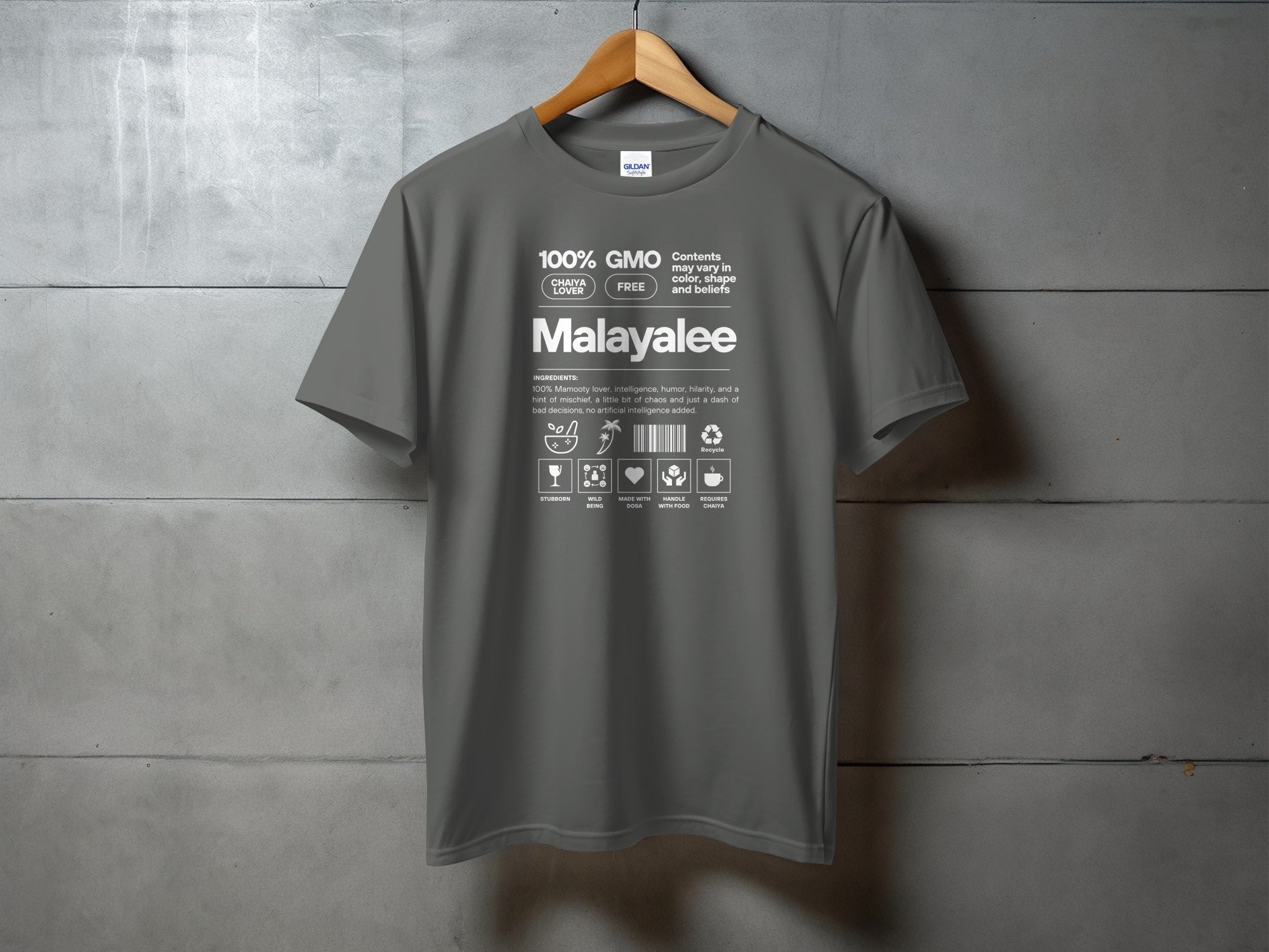 100% GMO Free Vegan Friendly Malayalee T-Shirt