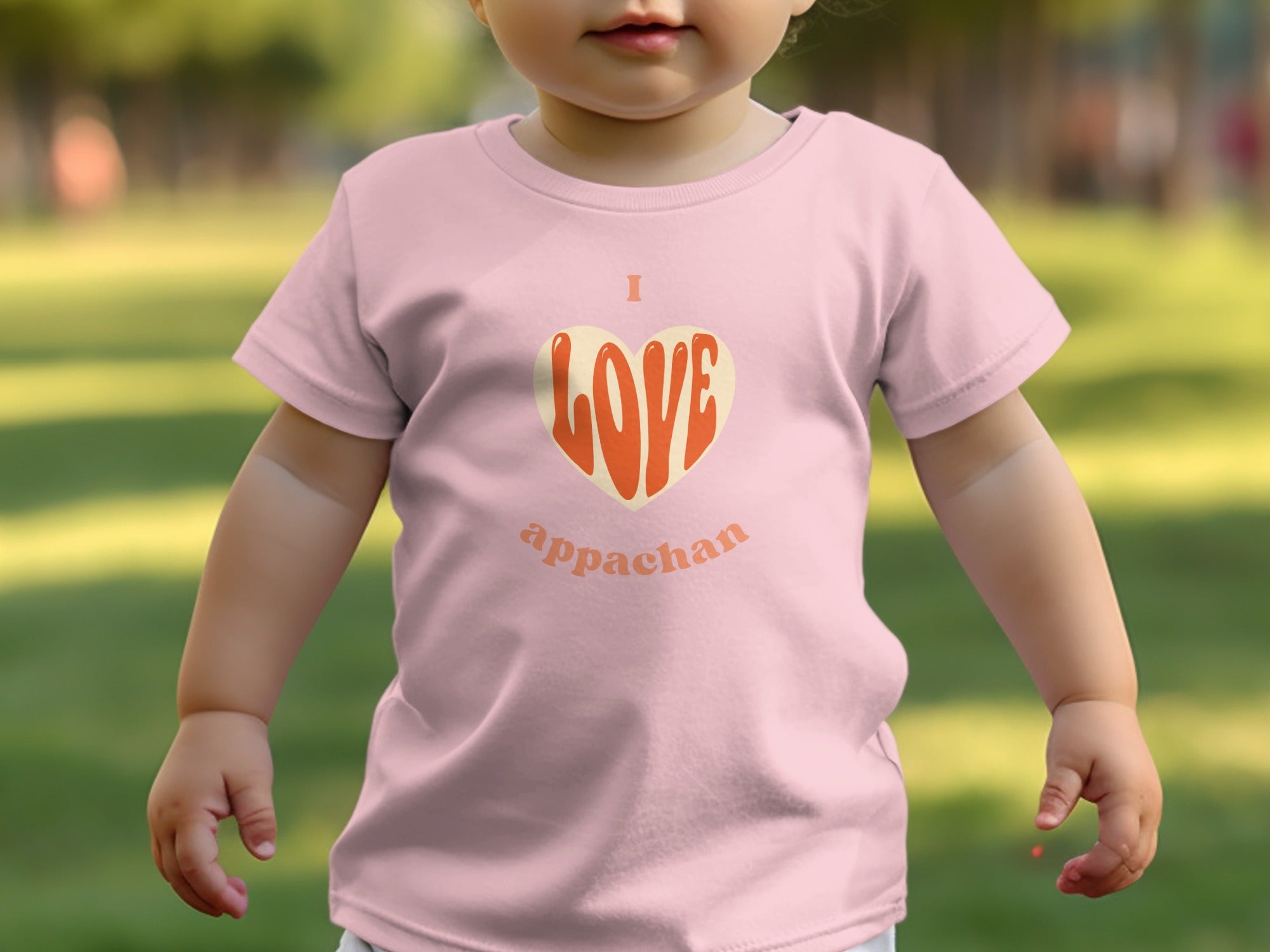 I Love Appachan Cute Heart Baby Shirt