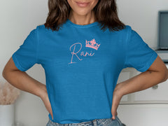 Rani Graphic Tee with Pink Crown Design