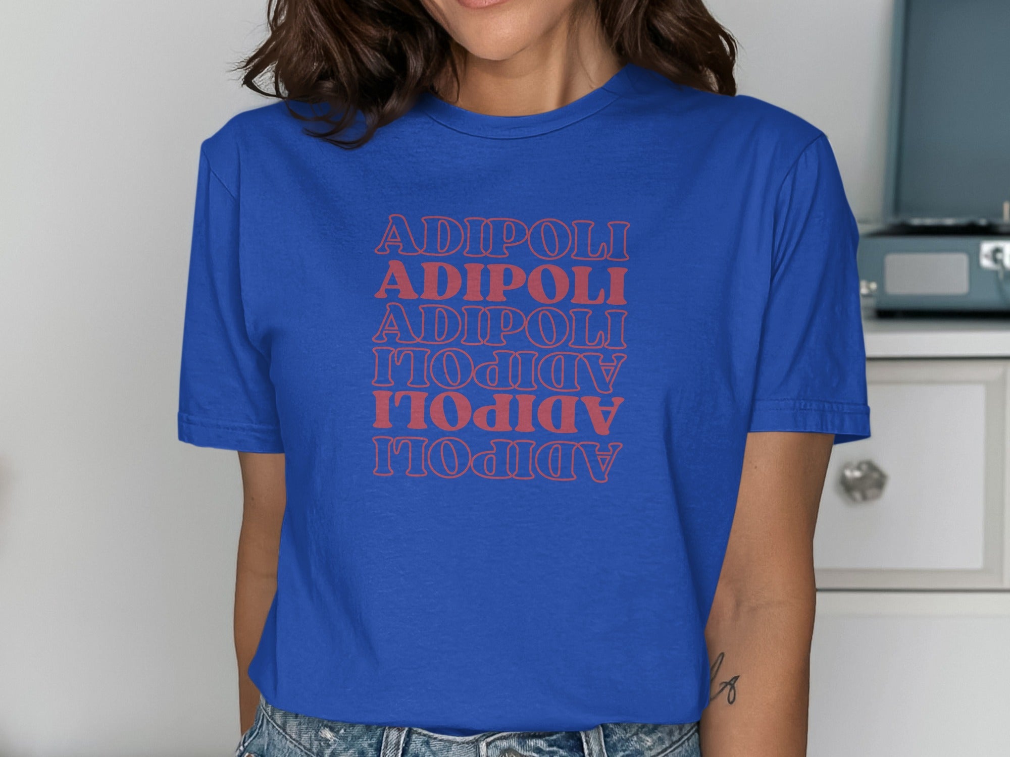 Adipoli Graphic Tee with Unique Typography Style