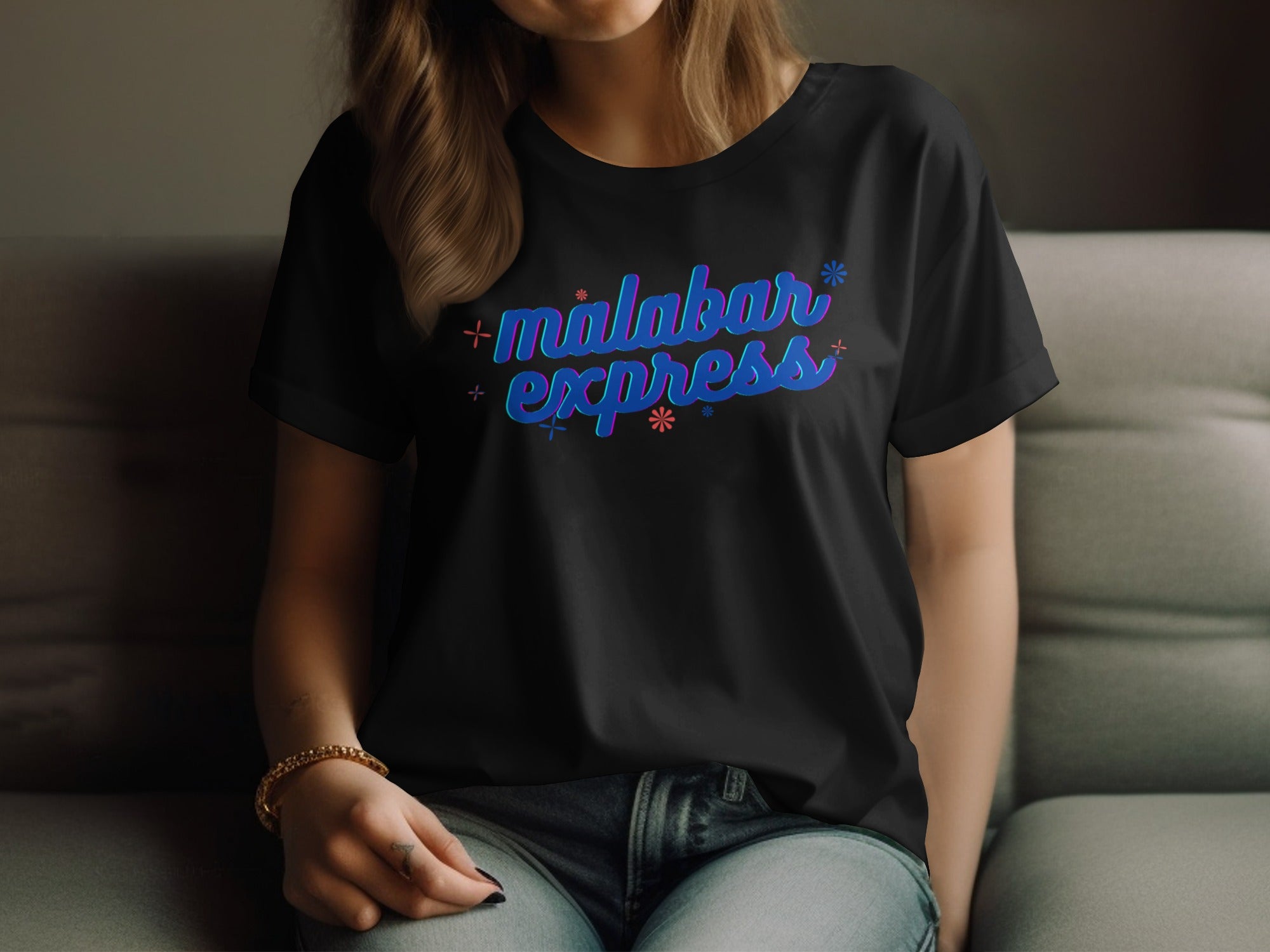 Casual Malabar Express Graphic Print Tee