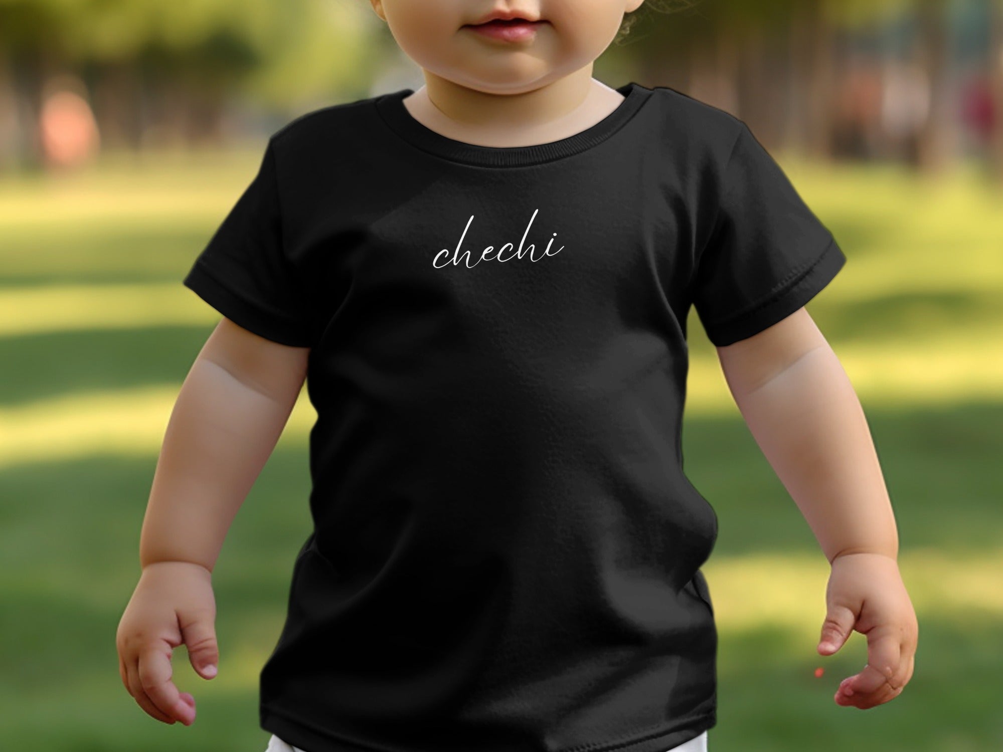 Chechi Script Print Baby and Toddler Shirt