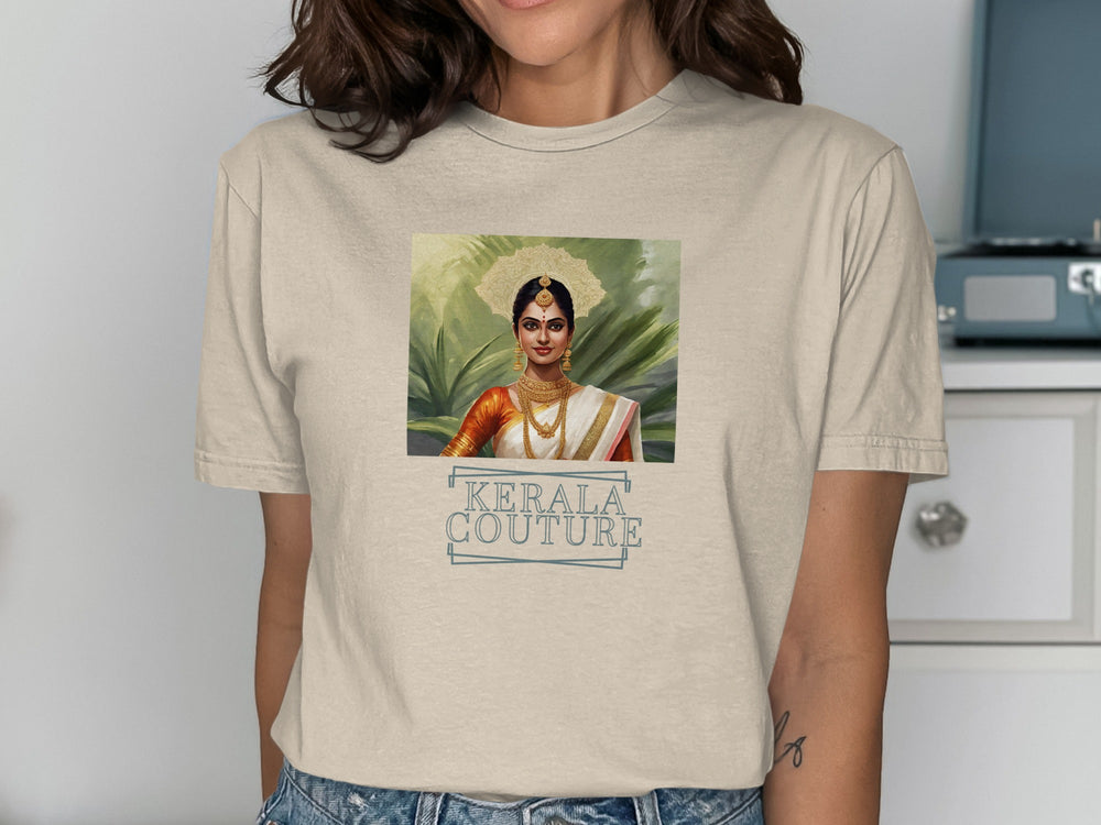 Kerala Couture T-shirt with Traditional Art