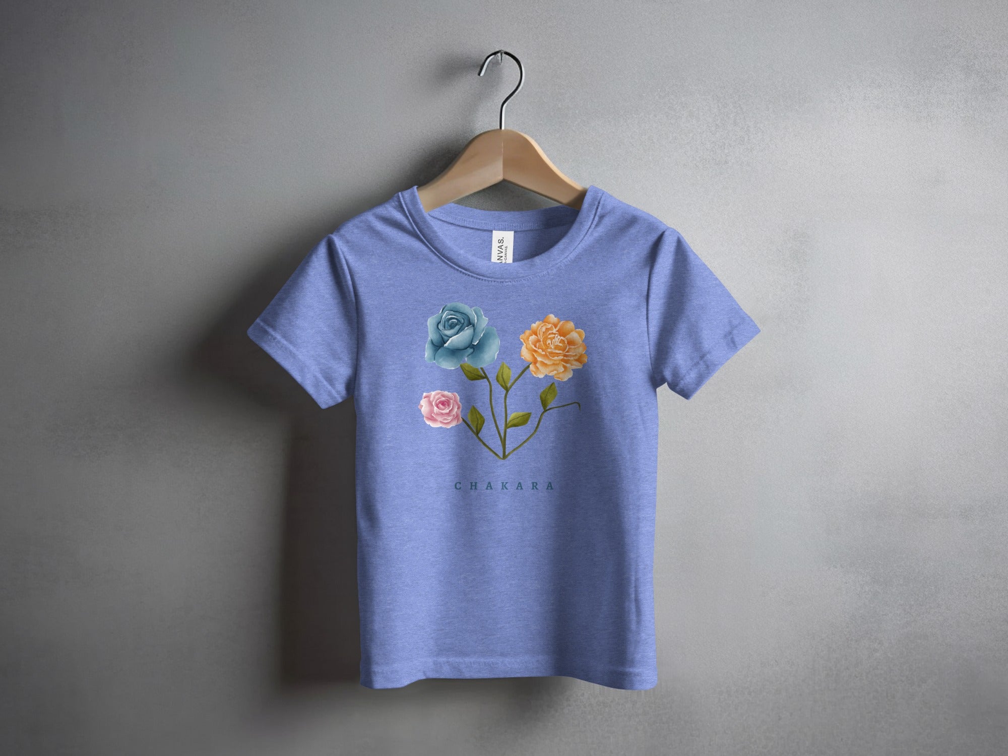 Colorful Floral Design Printed Kids T-Shirt