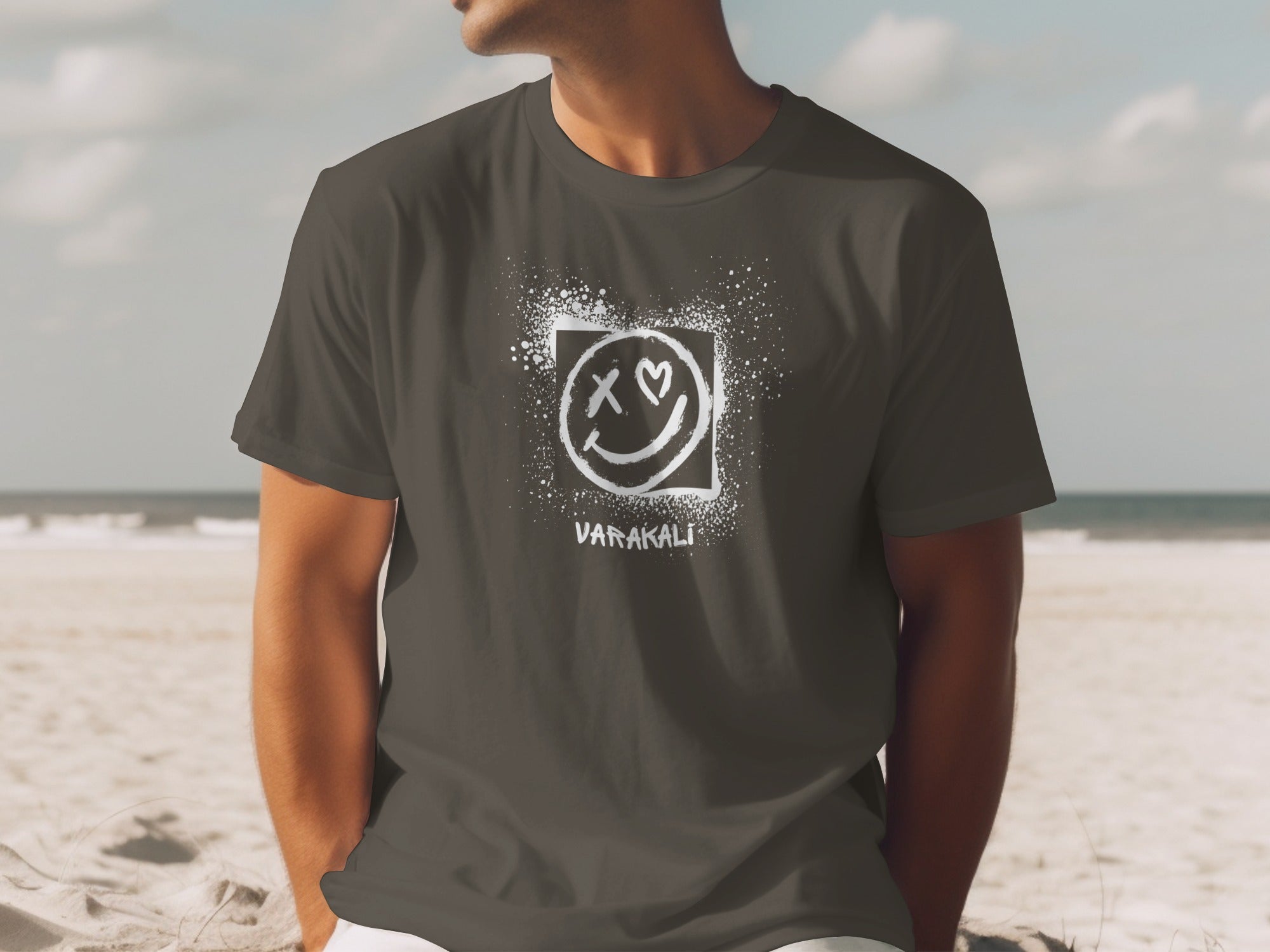 Varakali Smiley Graphic Art Printed T-shirt
