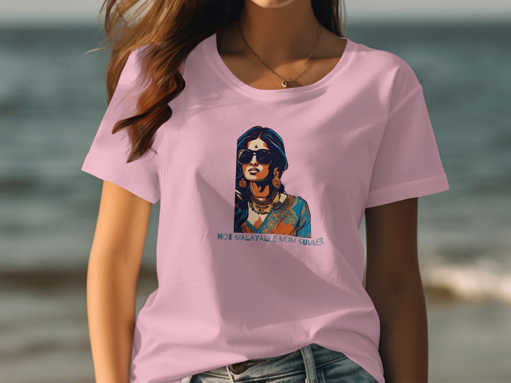 Hot Malayalee Mom Summer Graphic T-Shirt
