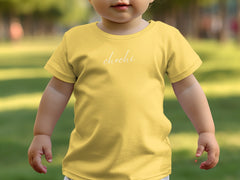 Cute Yellow Tshirt for Babies with Chechi Print