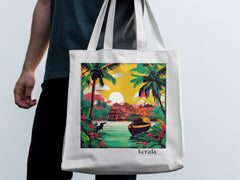 Kerala Scenic Tote Bag for Stylish and Practical Use