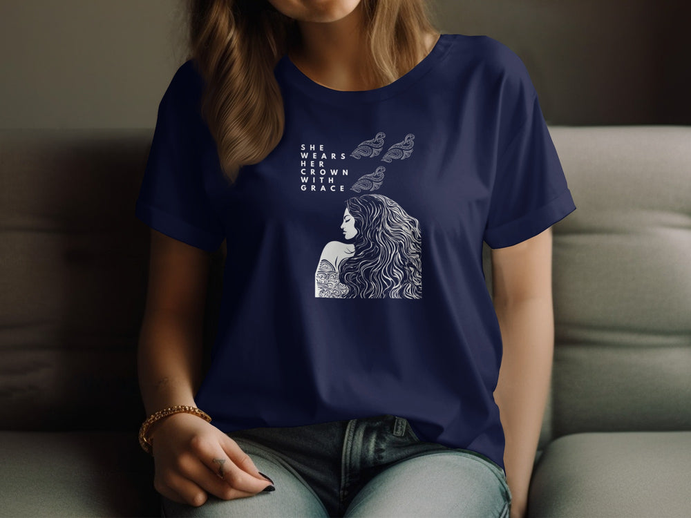 She Wears Her Crown With Grace T-shirt