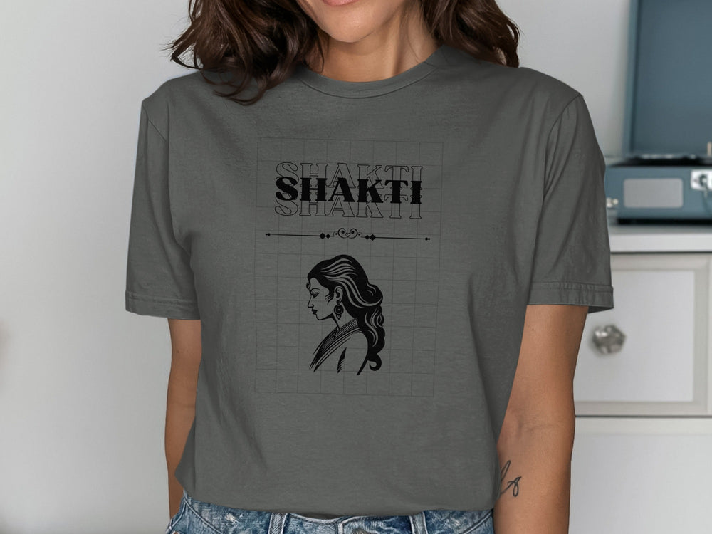 Shakti Graphic Tee with Woman Profile Design