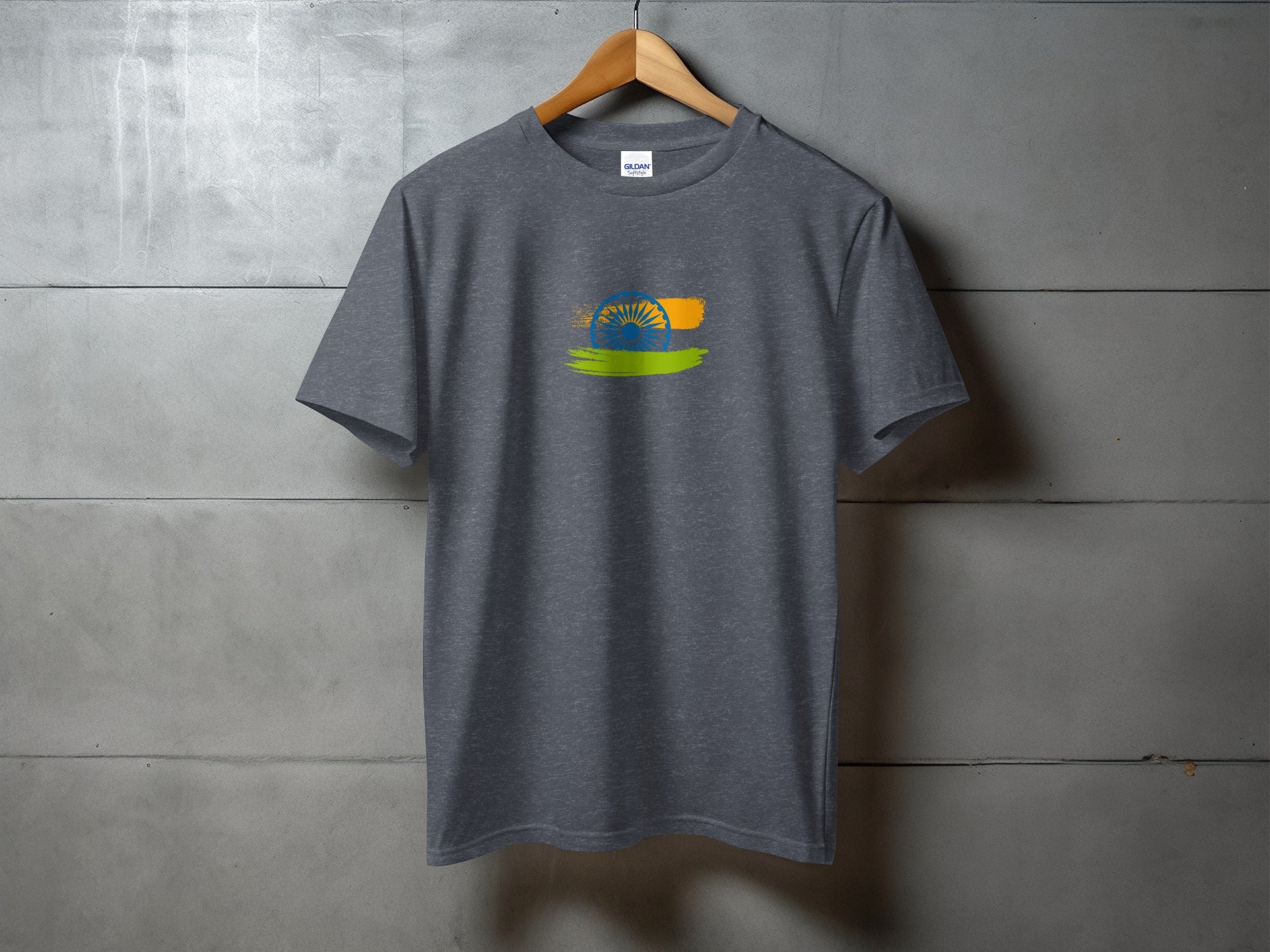 Stylish Gray T-Shirt with Unique Graphic Design