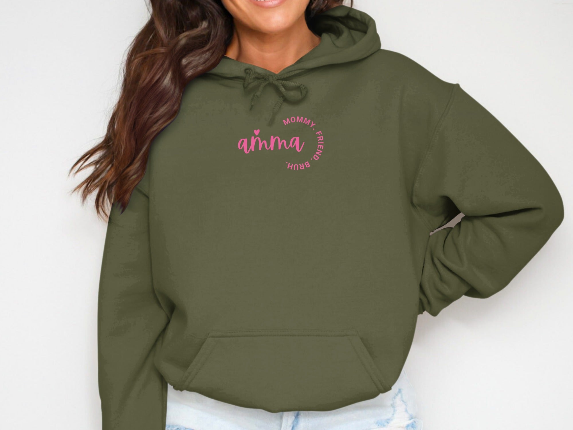 Mama Friend Bruh Graphic Hoodie