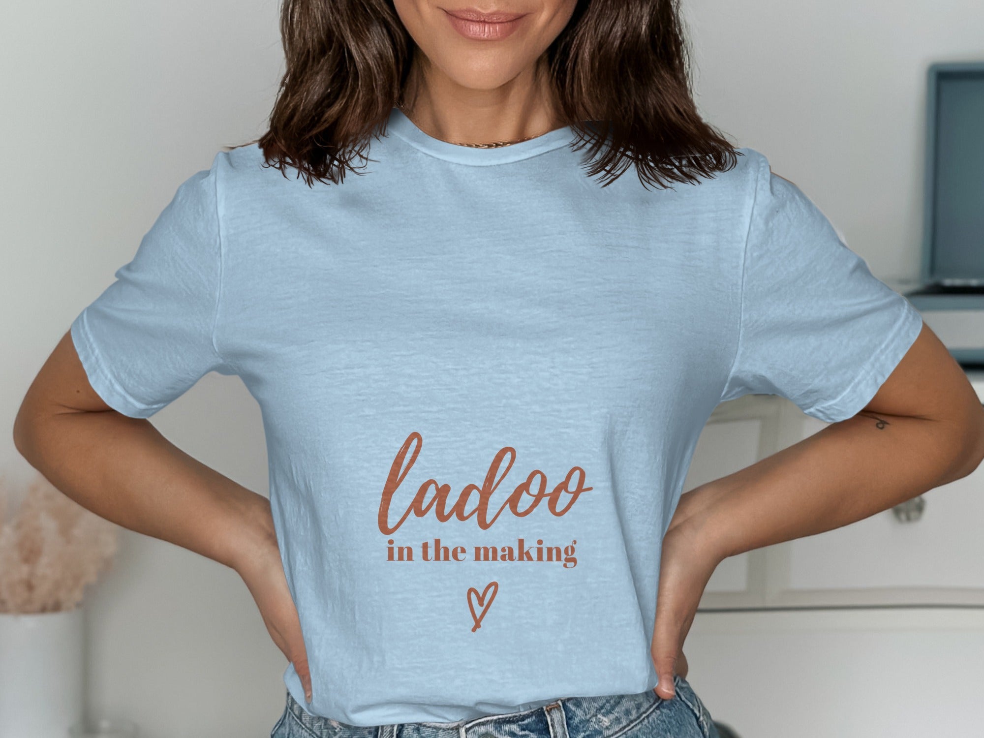 Ladoo in the making cute light blue shirt product
