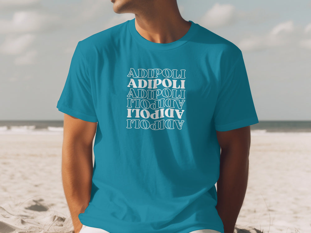Stylish Blue Adipoli Graphic T-Shirt for Casual Wear