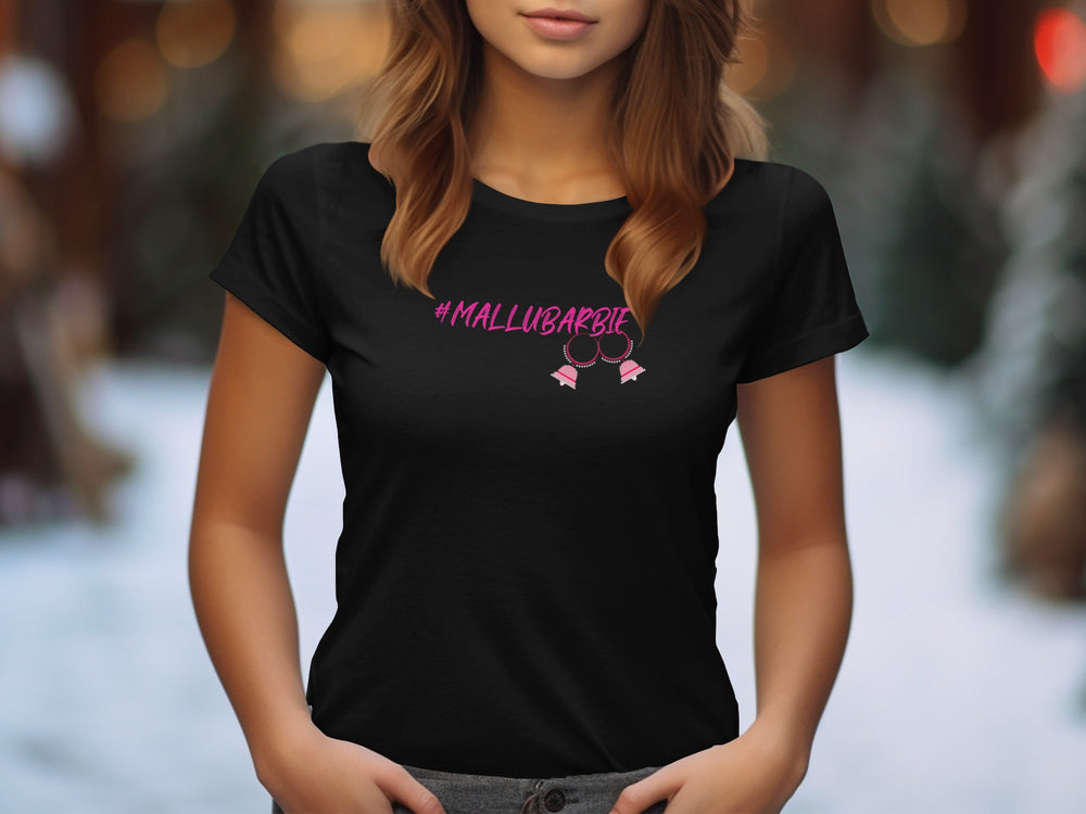 #MalluBarbie T-shirt with Stylish Graphic Design
