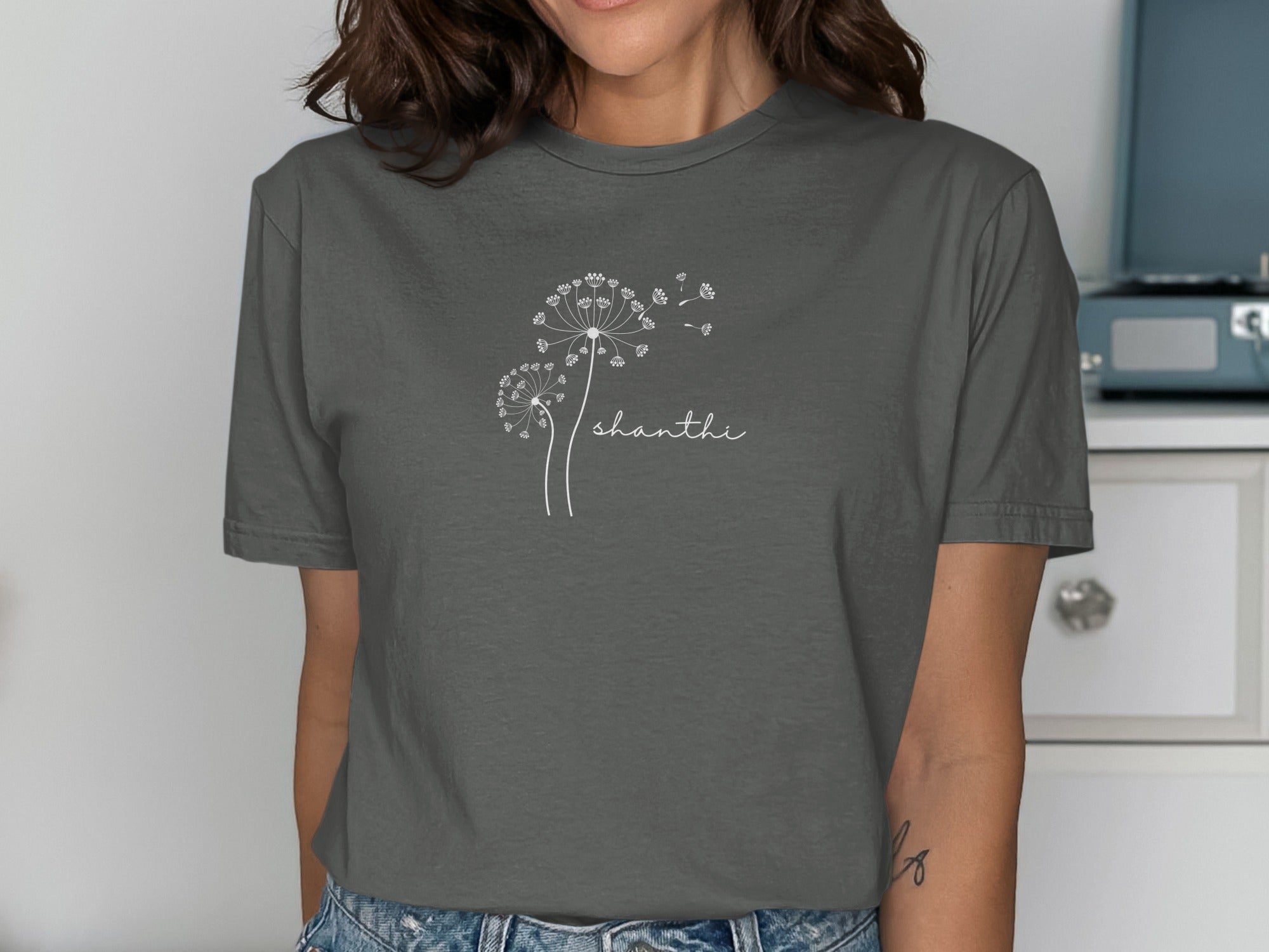 Whimsical Dandelion Shanthi Graphic T-Shirt