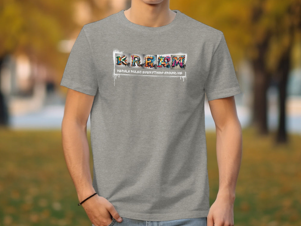 KREAM Graffiti Text Graphic T-shirt Casual Wear
